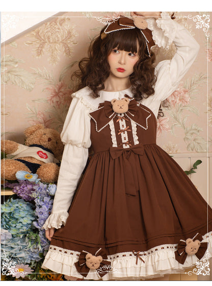 Eieyomi - Mousse Bear Kawaii Princess Jumper Dress
