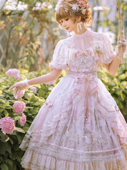 Garden Cat - Sunset Realm Lolita Bride Gorgeous OP FS