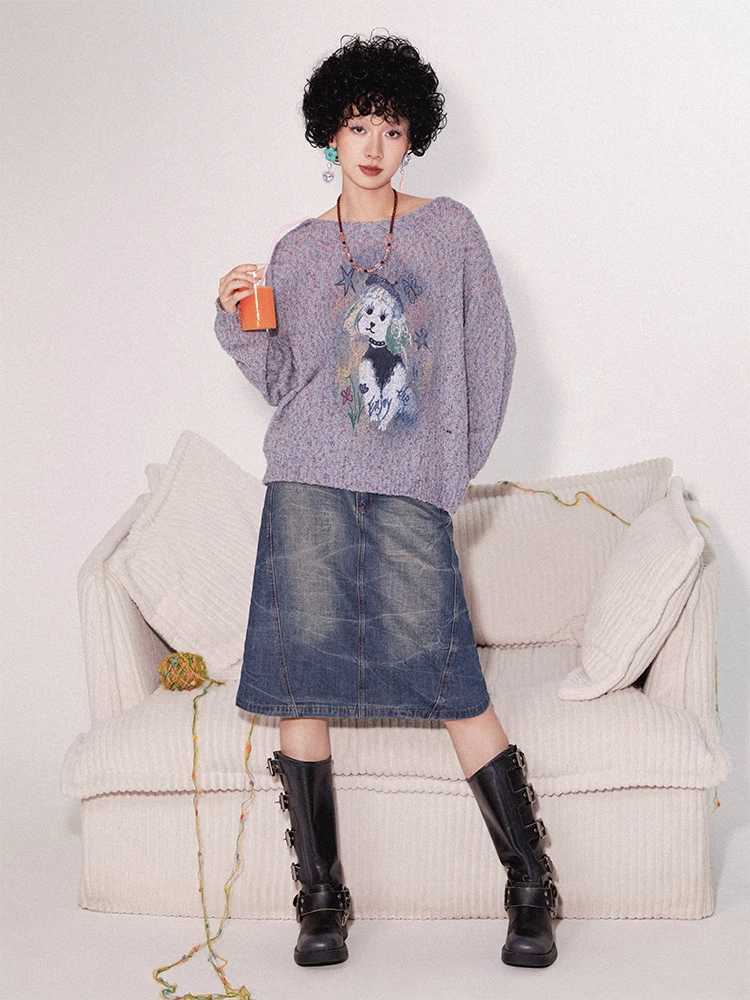 Dog print sweater【s0000009642】