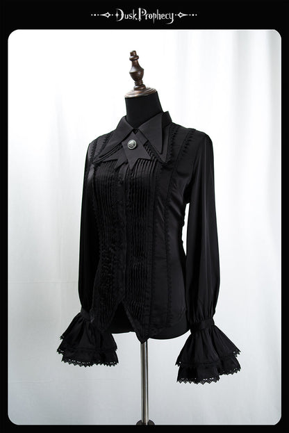 DuskProphecy - Coccyx - Elegant Lolita Shirt Tailored Cut Blouse