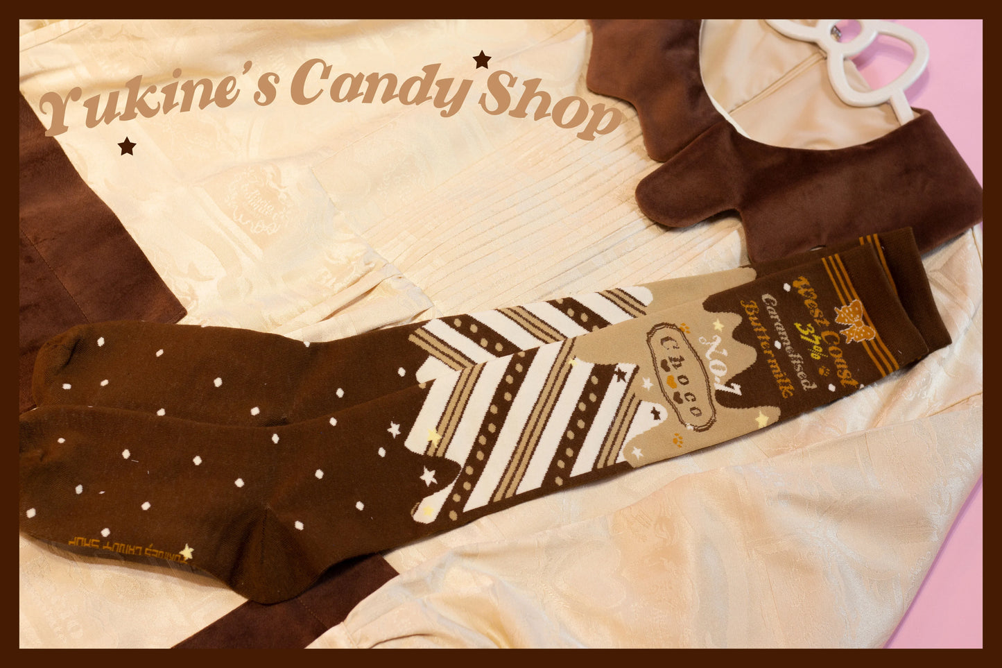 Yukines Box - Kawaii Lolita Chocolate Color Cotton Socks