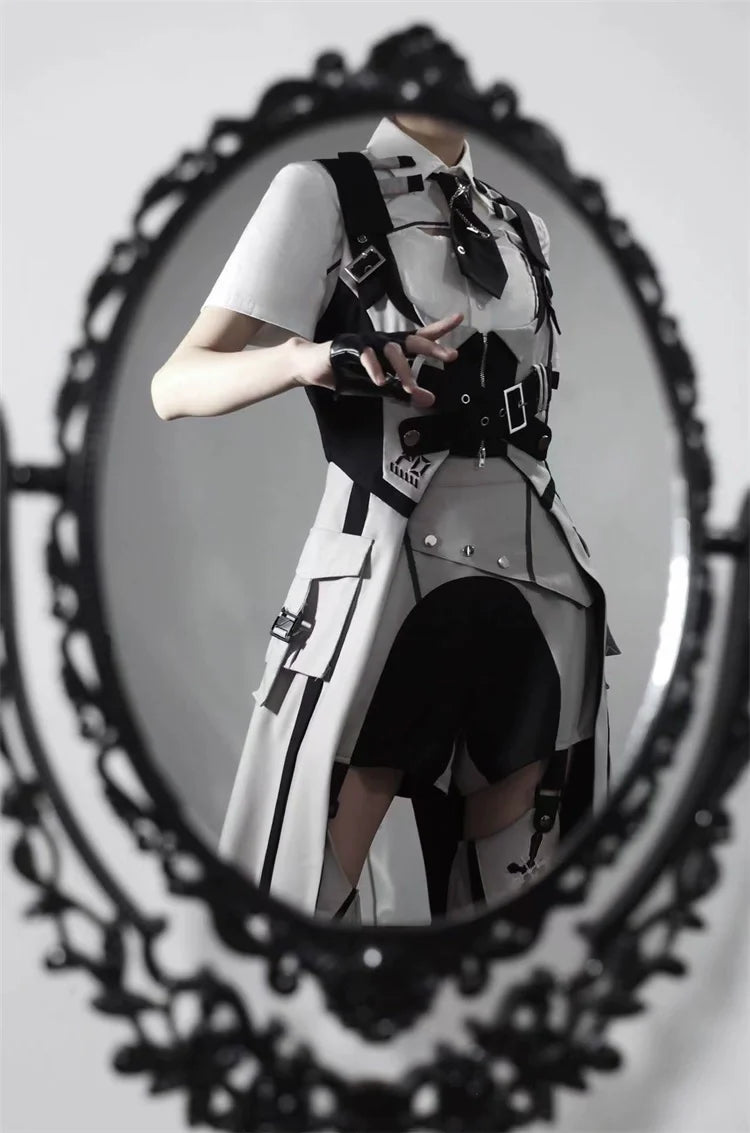 Letters from Unknown Star - Sky Core Record - Ouji Lolita Shorts Suits Short Sleeve Dress Set