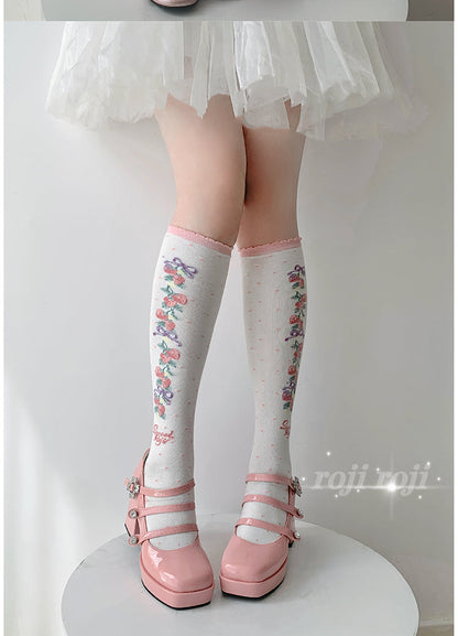 Roji Roji - Autumn Sweet Lolita Cotton Thigh-high Socks