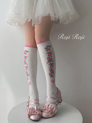 Roji Roji - Autumn Sweet Lolita Cotton Thigh-high Socks