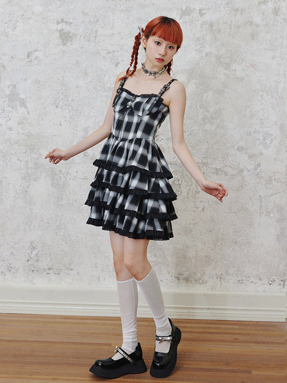 Strap lace cake skirt【s0000002510】