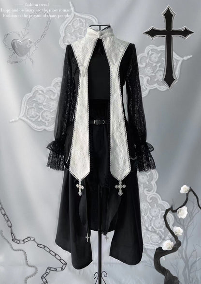 Your Highness - Nun Lolita Gothic OP Dress Full Set
