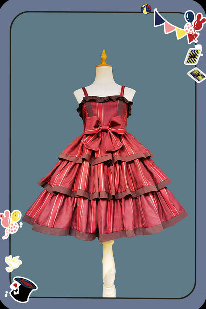 Infanta - Cloth Cat - Kawaii Lolita JSK Multi-Color Tiered Ruffles Dress