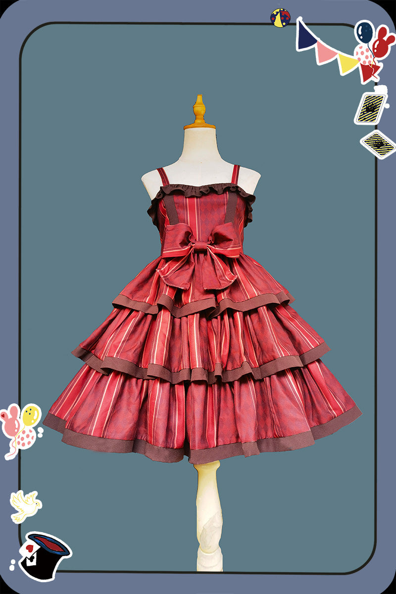 Infanta - Cloth Cat - Kawaii Lolita JSK Multi-Color Tiered Ruffles Dress
