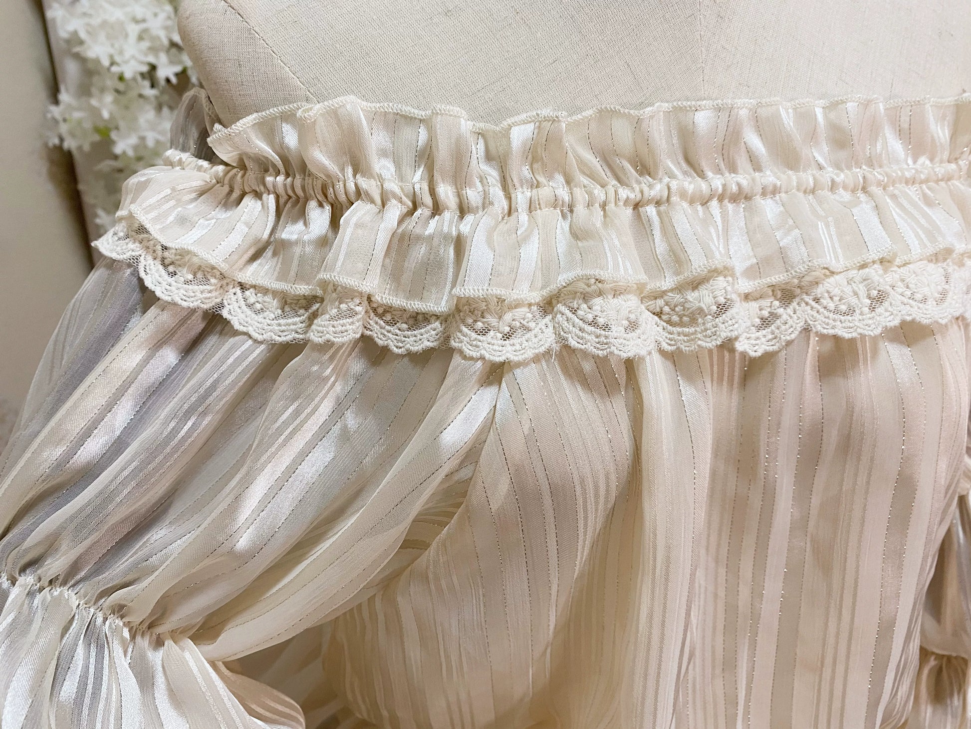 Airfreeing - Wendy - Elegant Lolita Blouse Chiffon Off-Shoulder Virago Sleeve Blouse