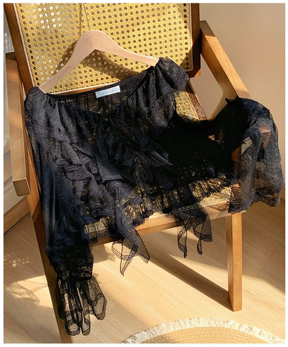 With PUJI - Letters and Poetry - Summer Classic Lolita Tulle Lace Bolero with Multi-Color