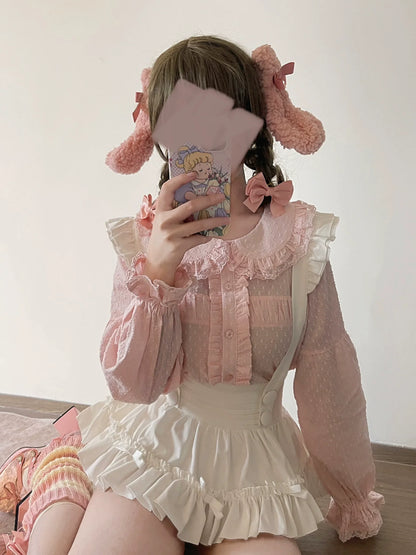 MIST - Tianmi - Sweet Lolita Blouse Long Sleeve Doll Collar Thin Shirt