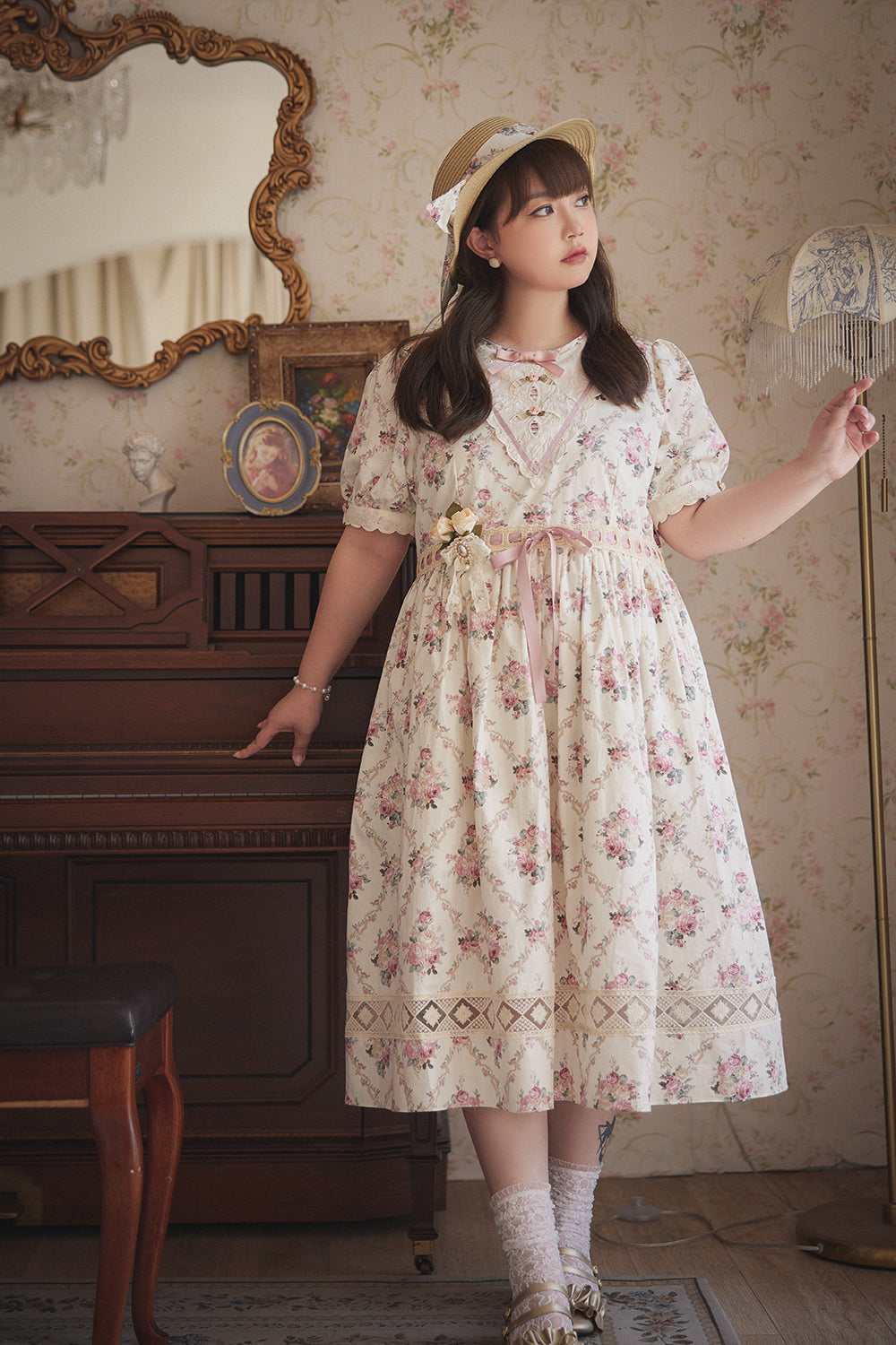 Miss Point - Happy Summer Elegant Lolita Floral OP Dress