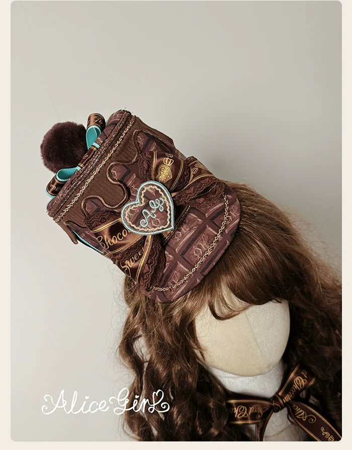 Alice Girl - Bear Chocolate Bar - Kawaii Lolita Headdress Set