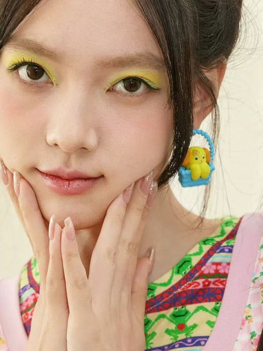 Dog basket earrings【s0000008711】