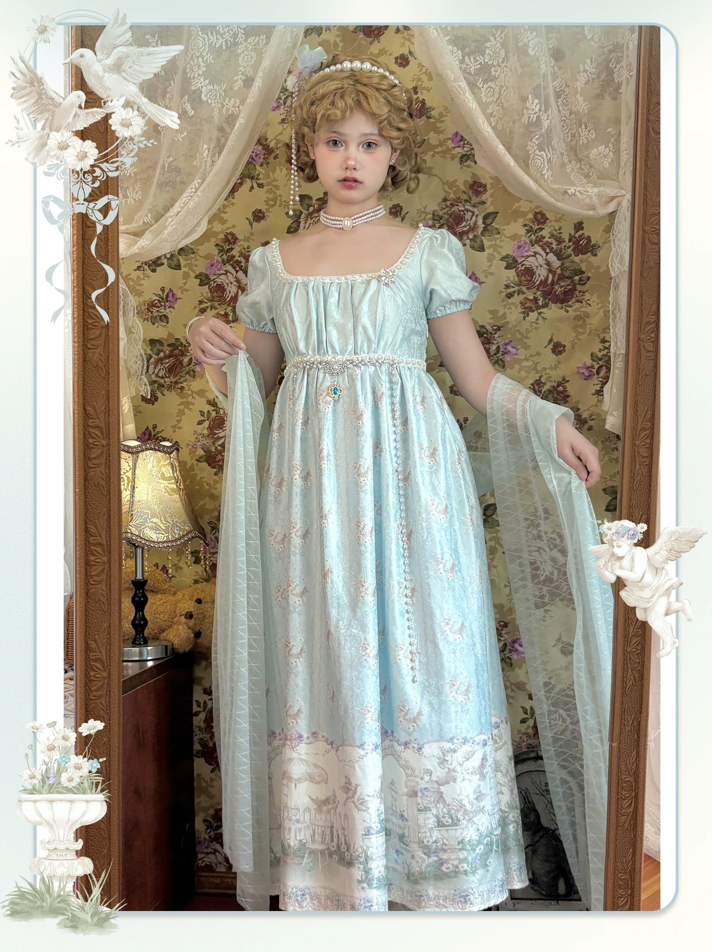 MeowMeow - Nayi Spring - Empire Waist Elegant Lolita OP Dress