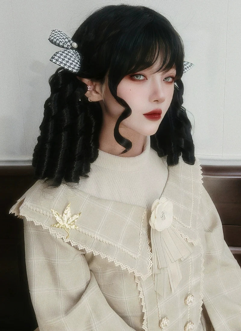 Mabuxi - 33CM Sparkling Lolita Wig Roman Curls Gorgeous Court Wig