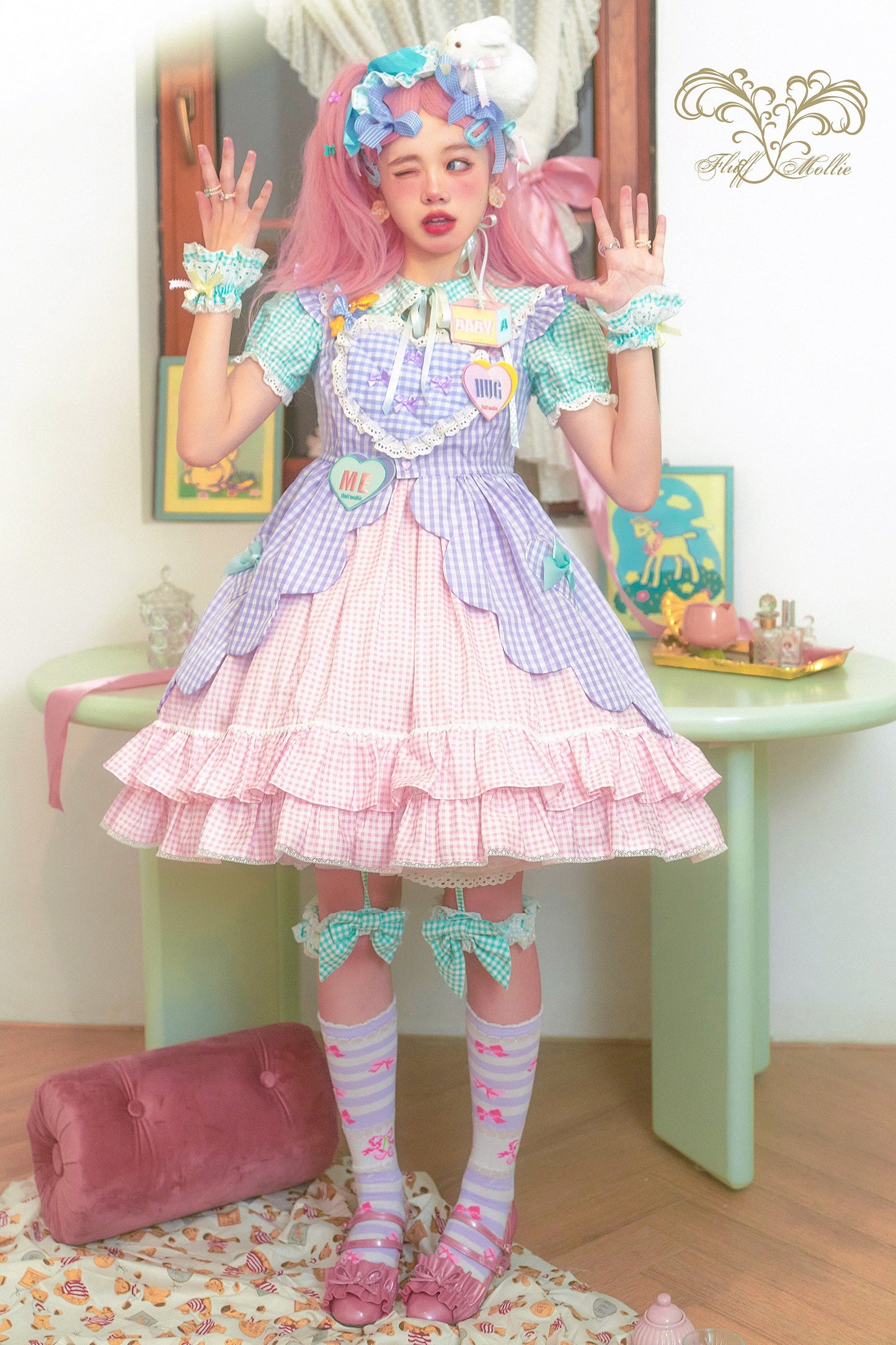 Fluff Mollie - Split Pea Breakfast - Kawaii Lolita Cotton JSK