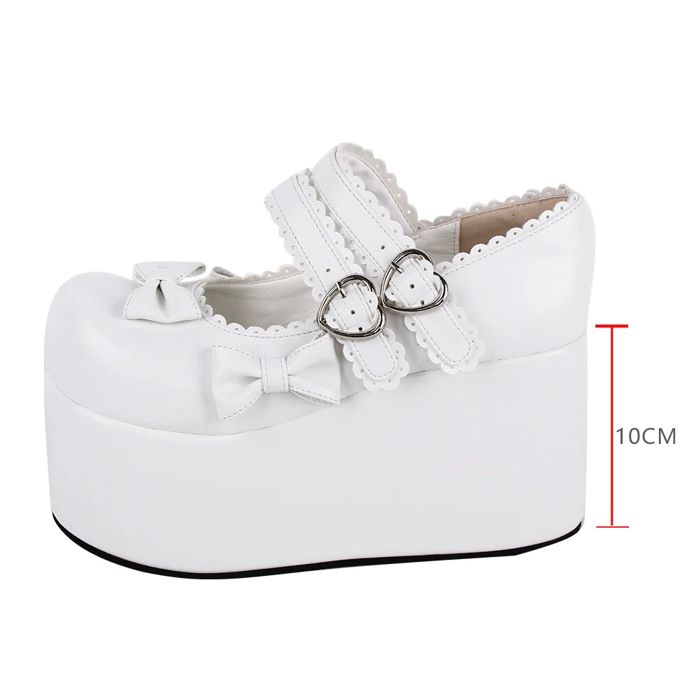 Angelic Imprint - Angelic Imprint - Punk Lolita Shoes High Platform Shoes with Bow