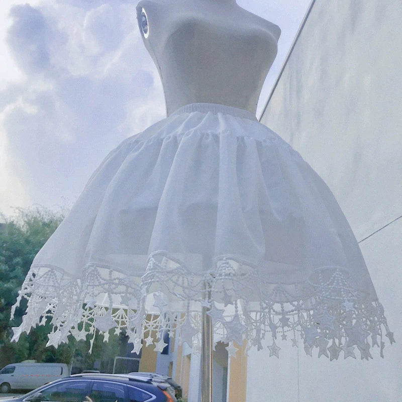 Sugar Girl - Adjustable Lolita Fishbone Violent Petticoat With Star Hem