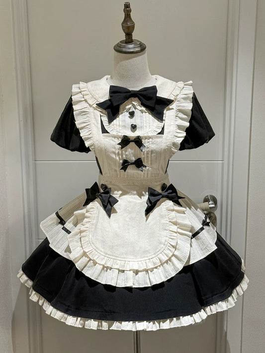 Hawthorn Berries - Maidette - Halloween Maid Lolita Apron OP Dress