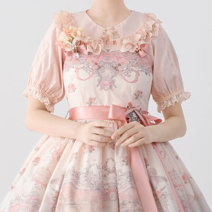 MIST - Hyde Garden - Cotton Lolita Blouse Puff Short Sleeve Shirt