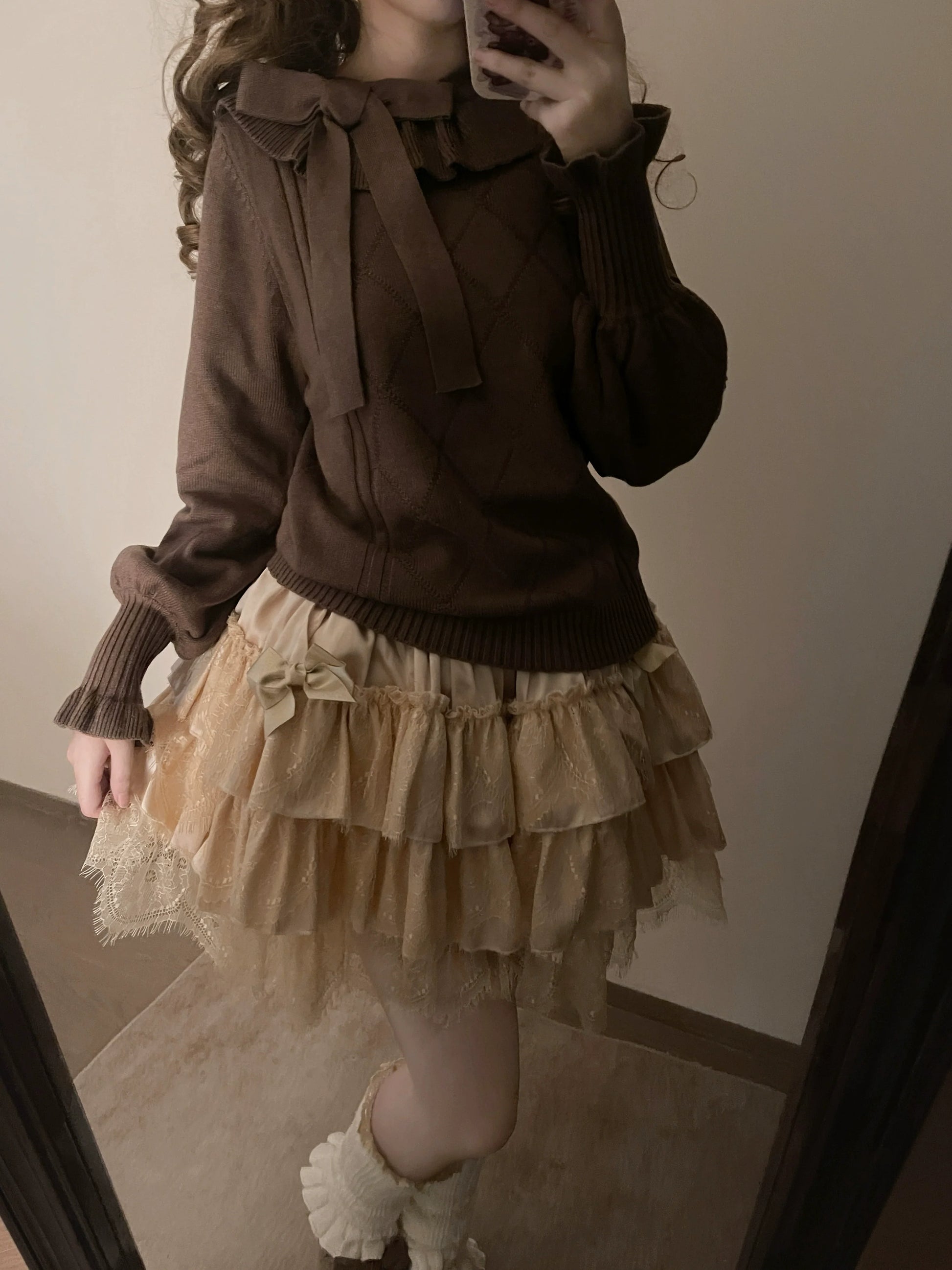 MIST - Mist Cotton - Winter Lolita Sweater Cute Knit Shirt