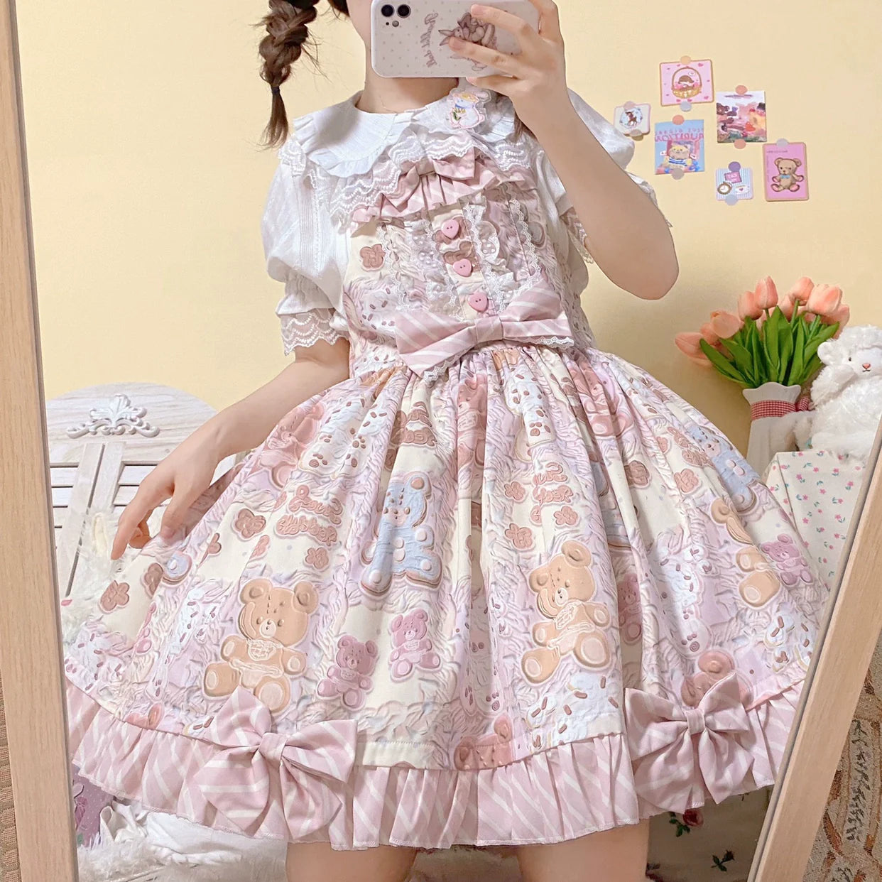 Akiyama Future Studio - Kawaii Little Bear Lolita Salopette Daily Lolita JSK