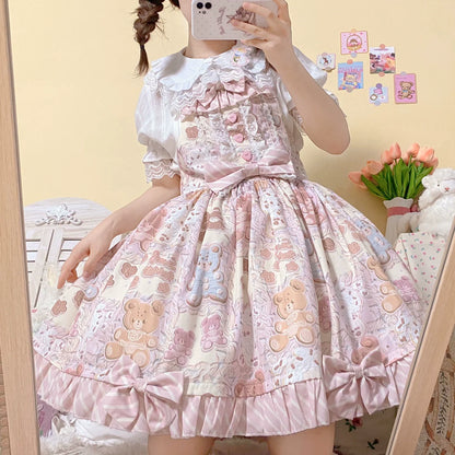 Akiyama Future Studio - Kawaii Little Bear Lolita Salopette Daily Lolita JSK