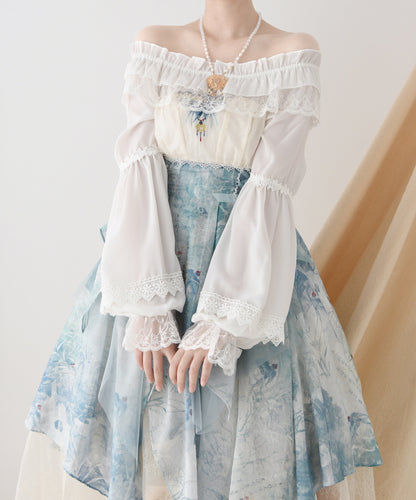 DMFS Lolita - Chiffon Off-Shoulder Classic Lolita Blouse