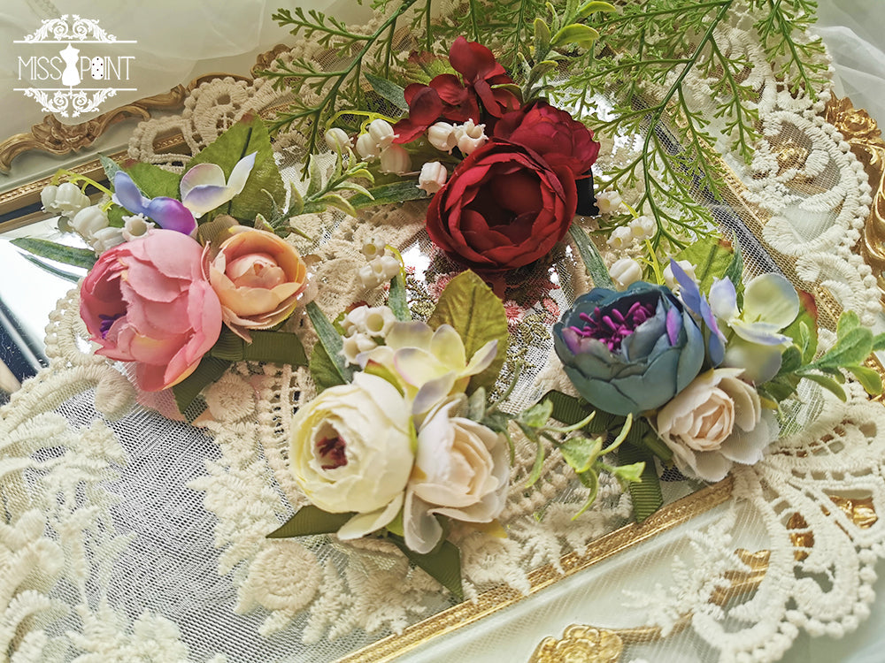 Miss point - Sally's Garden - Lolita Flower Bow Lace Necklace