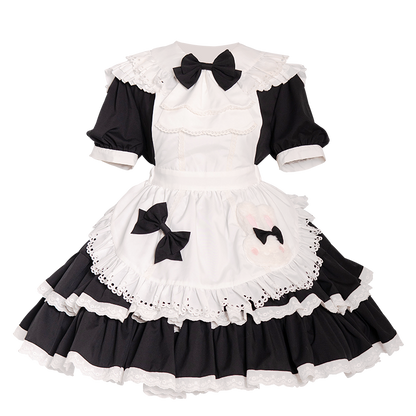 OCELOT - Leopard Bunny - Classic Maid Lolita OP with Apron and KC