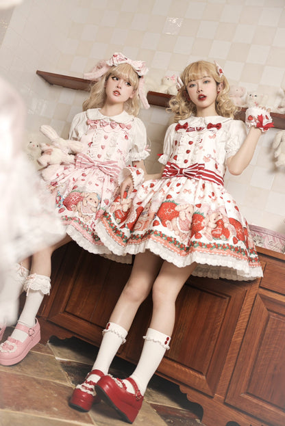Polaris Lolita - Rabbit Berry Gift Box - Sweet Lolita Salopette and Dress Set