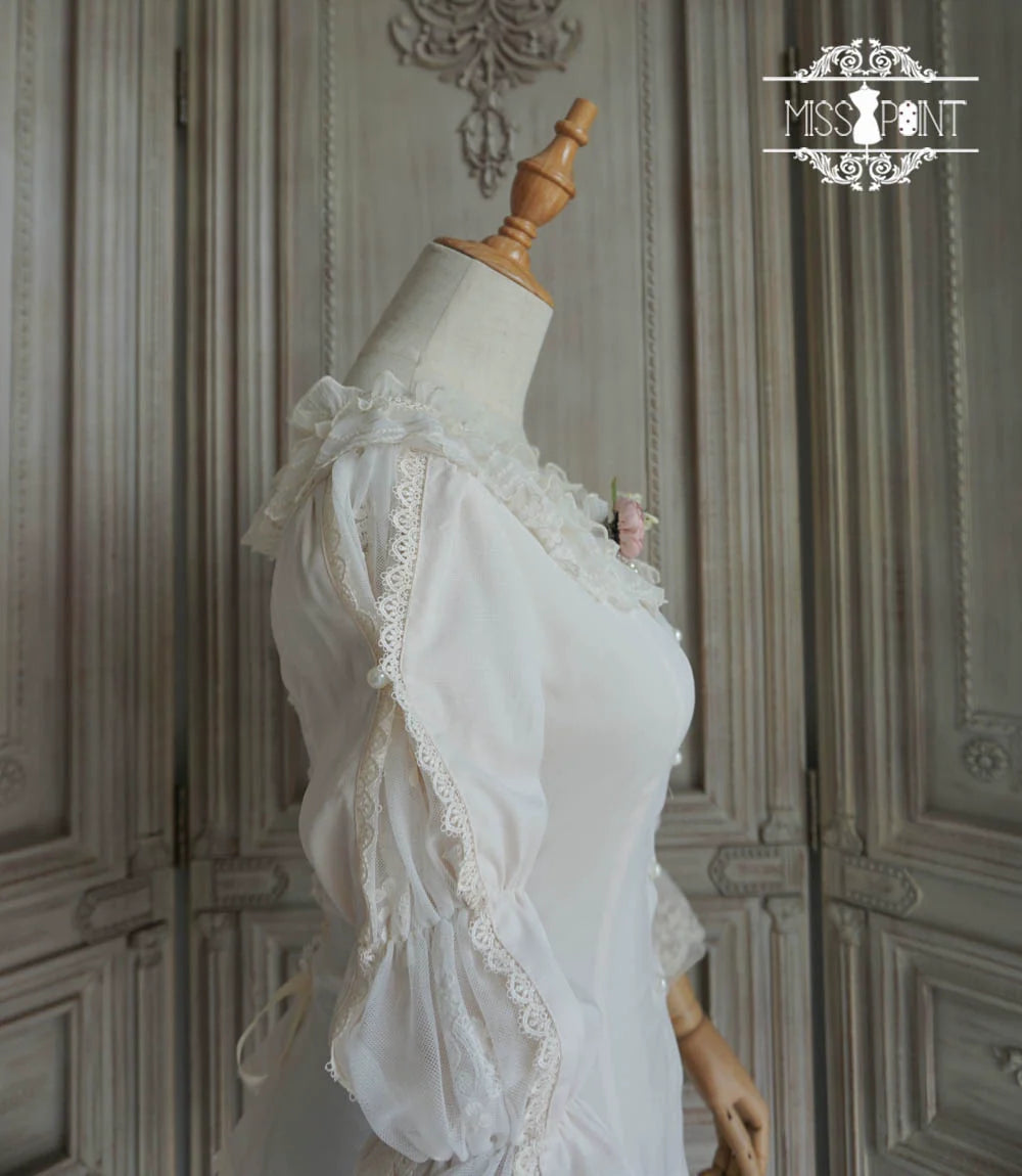 Miss Point - Elizabeth Meow - Classic Lolita Blouse Lotus Root Sleeve Lolita Shirt