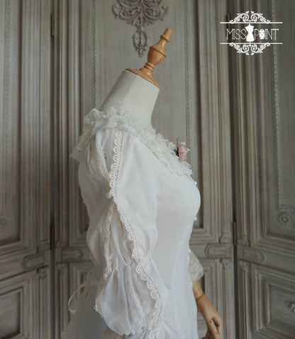 Miss Point - Elizabeth Meow - Classic Lolita Blouse Lotus Root Sleeve Lolita Shirt