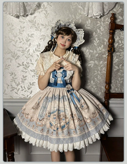 Alice Girl - Sea Salt Fairytale - Sweet Lolita Headdress Built-in Wire BNT and Bow KC