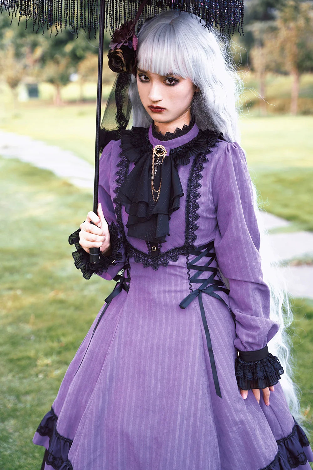 Miss Point - Perintz Manor - Gothic Lolita OP Long Sleeve Retro Lolita Dress