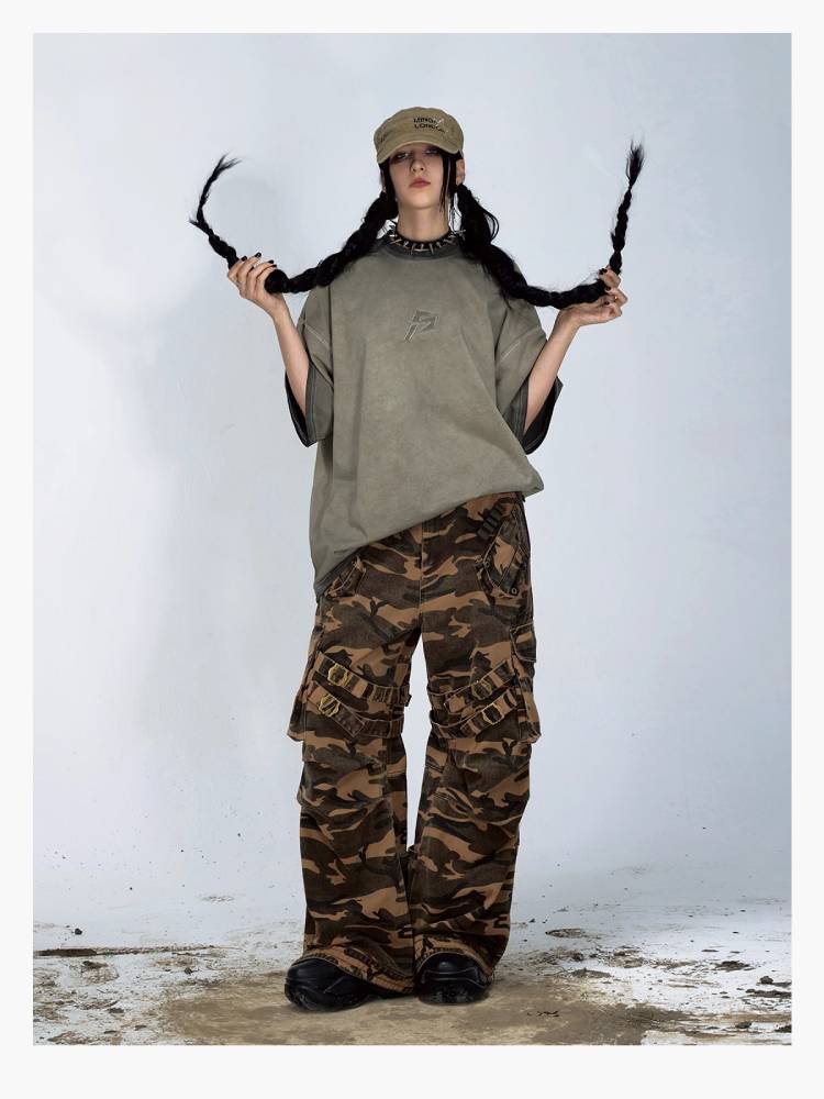 Camouflage retro style casual pants【s0000009219】