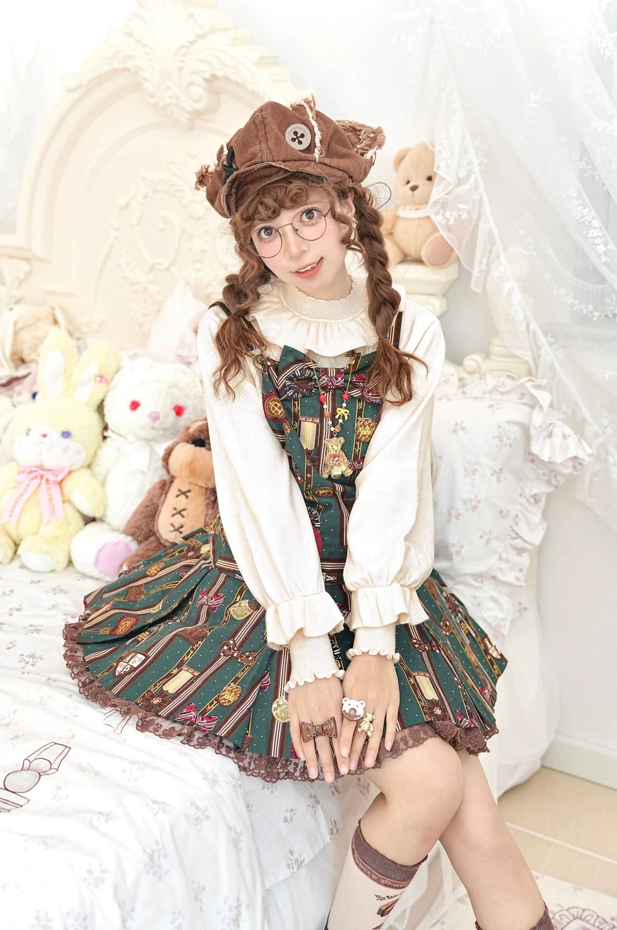 Forest Fluorescent Carps - Sweet Lolita Sweater Autumn and Winter Lolita Inner Wear