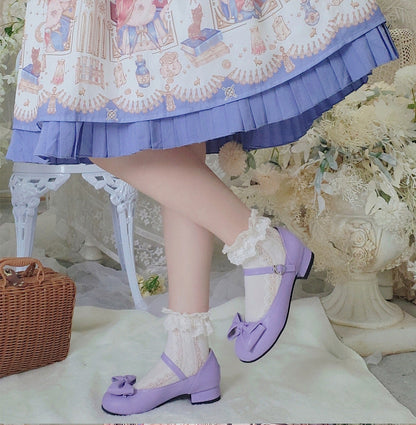 Sosic - Kawaii Lolita Bow Falt Shoes