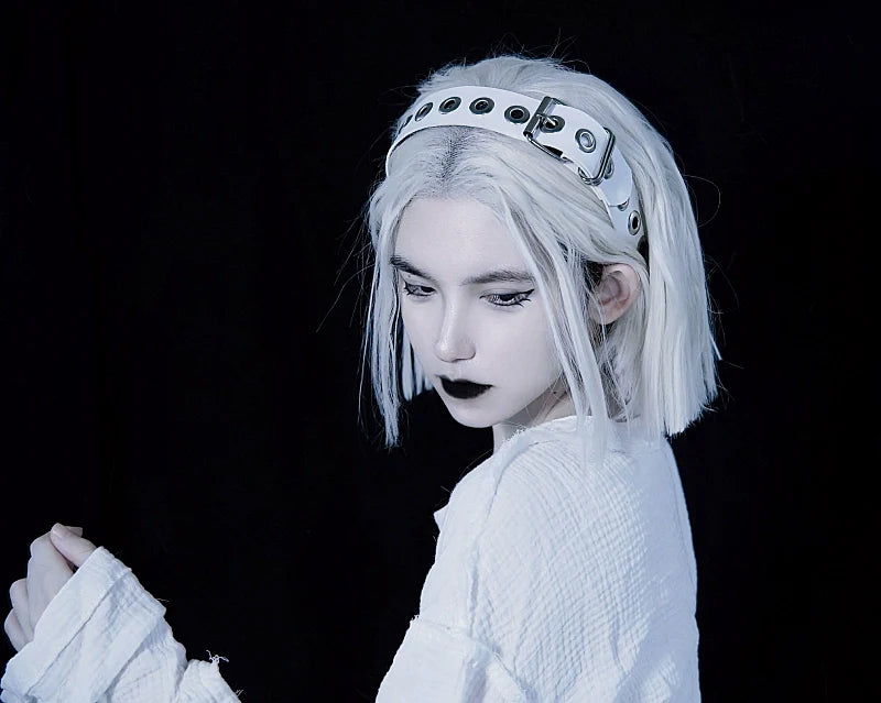 Strange Sugar - Gothic Lolita KC Faux Leather Punk Lolita Hair Accessories