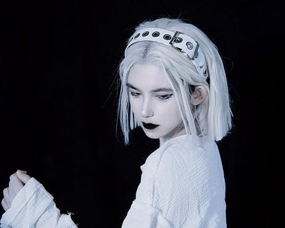 Strange Sugar - Gothic Lolita KC Faux Leather Punk Lolita Hair Accessories