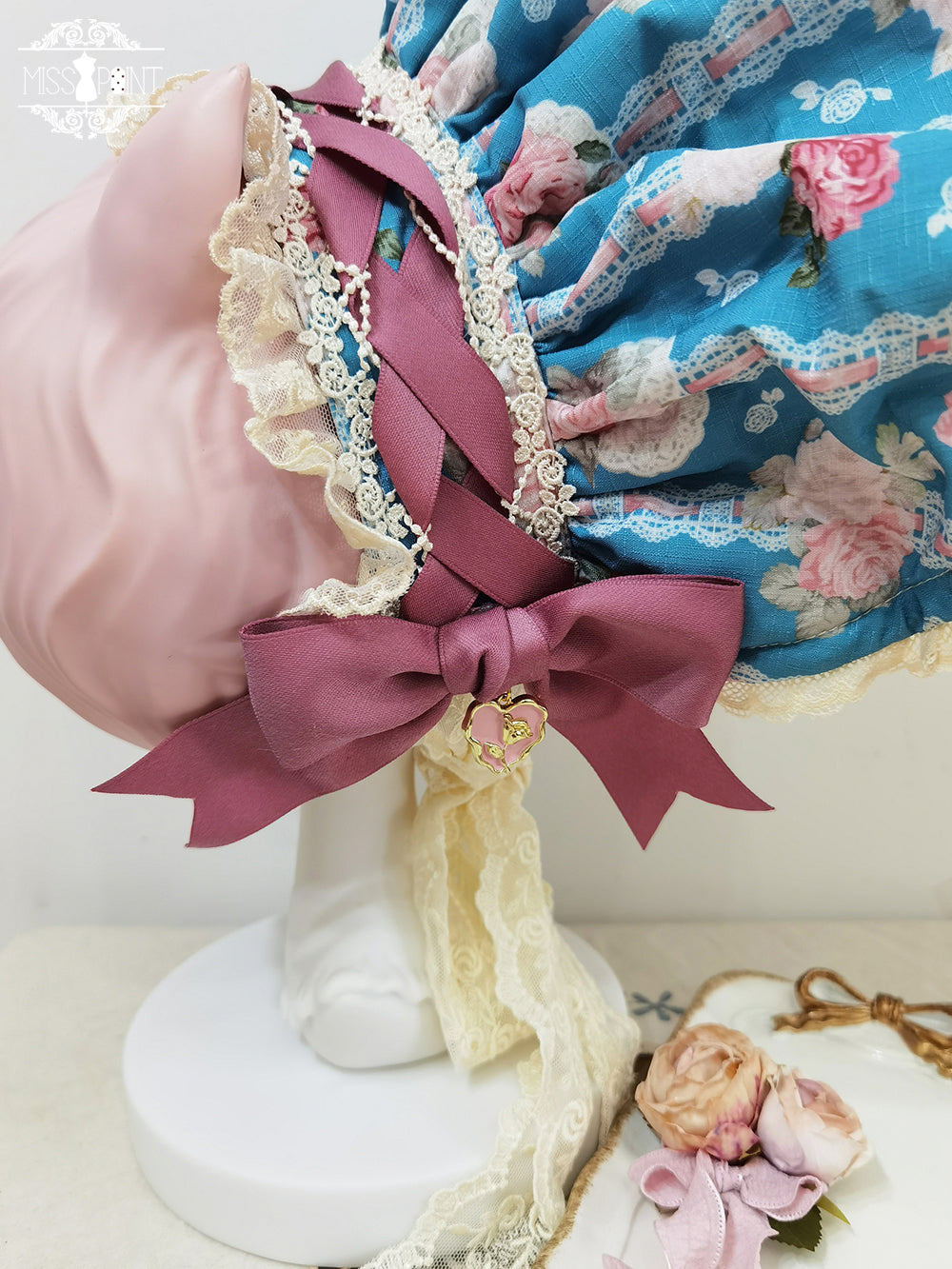 Miss Point - Lilyka Garden - Classic Lolita Headdress and Necklace Brooch Bow Trailing