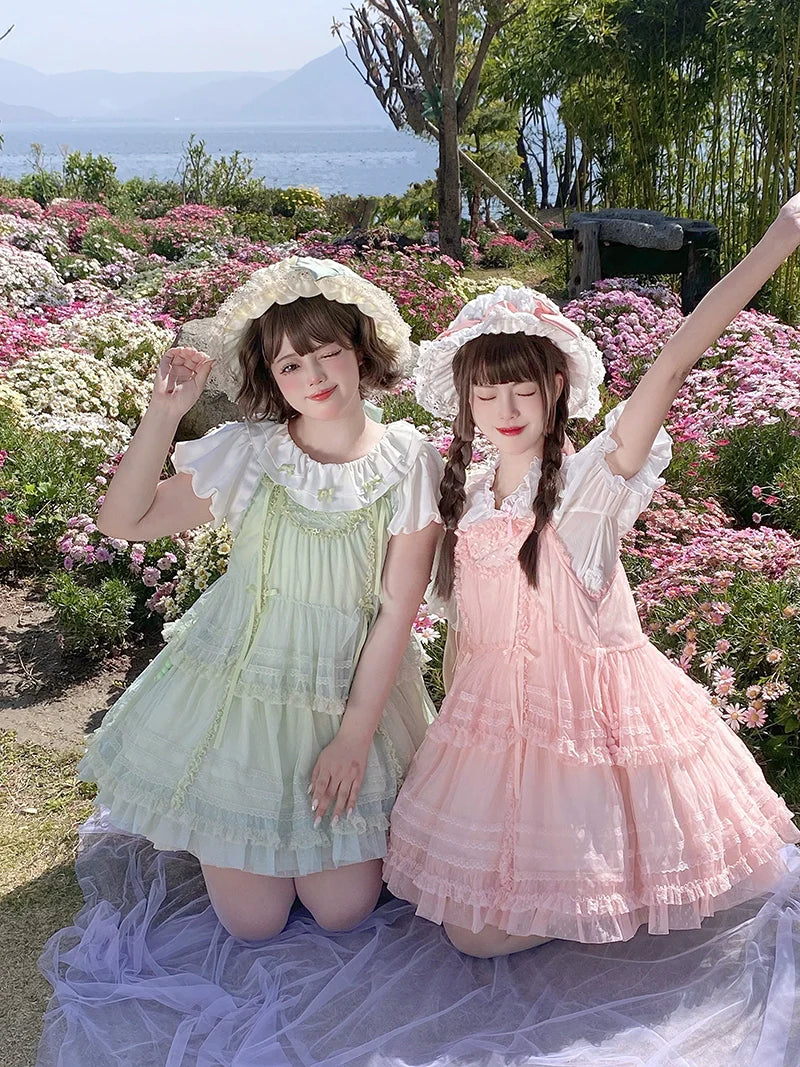 Polyhymnia - Secret Forest - Classic Lolita JSK Dress Multi-layered Dress Summer Gauze Dress