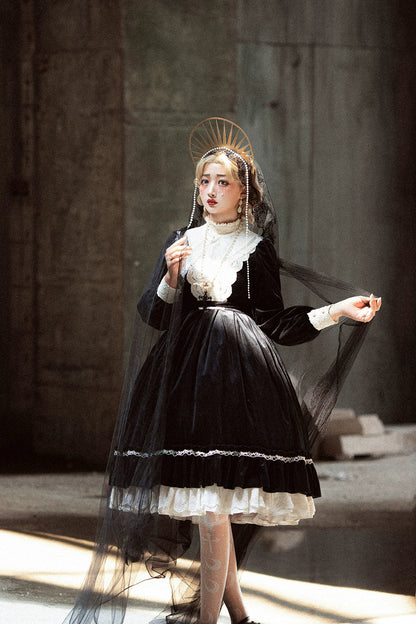 Miss Point - Customized Lolita Dress Vintage Elegant Velvet OP Dress