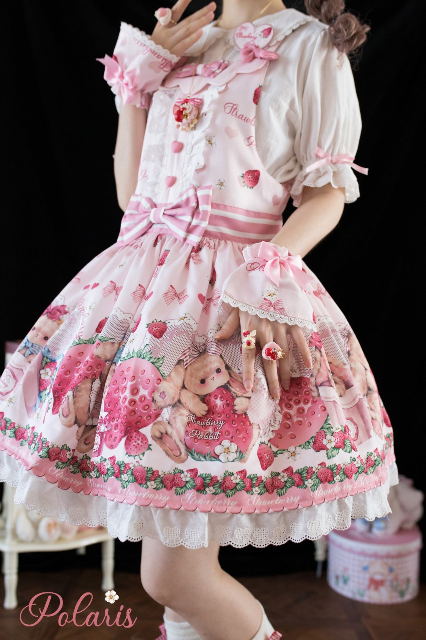Polaris Lolita - Rabbit Berry Gift Box - Sweet Lolita Salopette and Dress Set