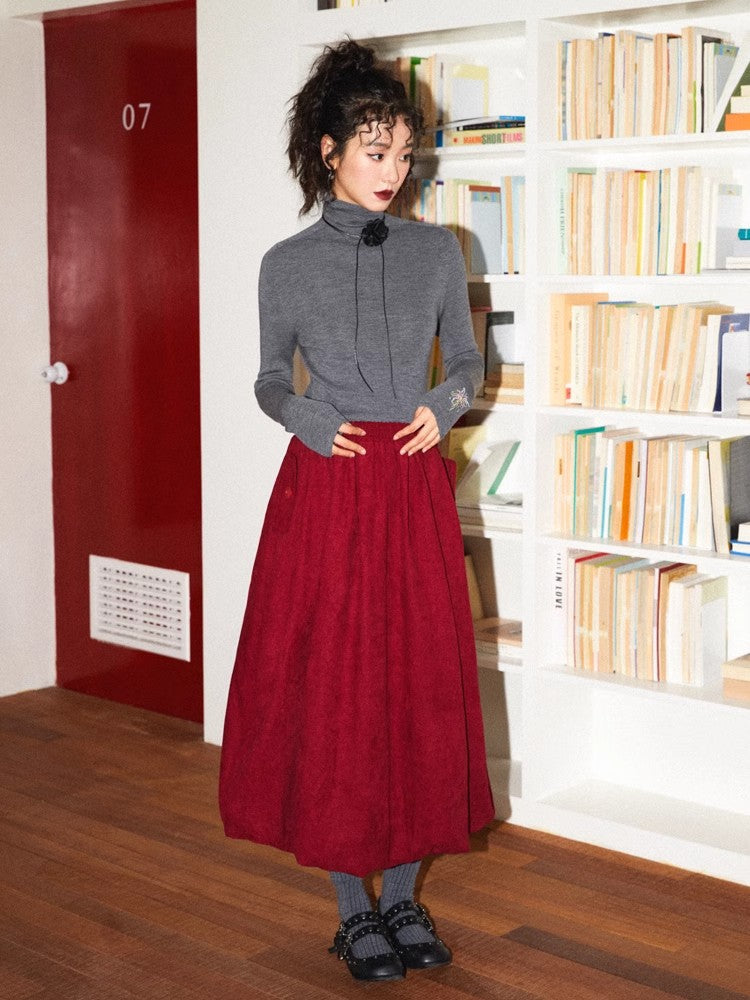 Turtleneck wool knit【s0000010369】