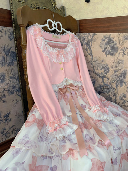 Unideer - Prelude - Elegant Lolita Bolero Jacket with Lace Ruffle Frill