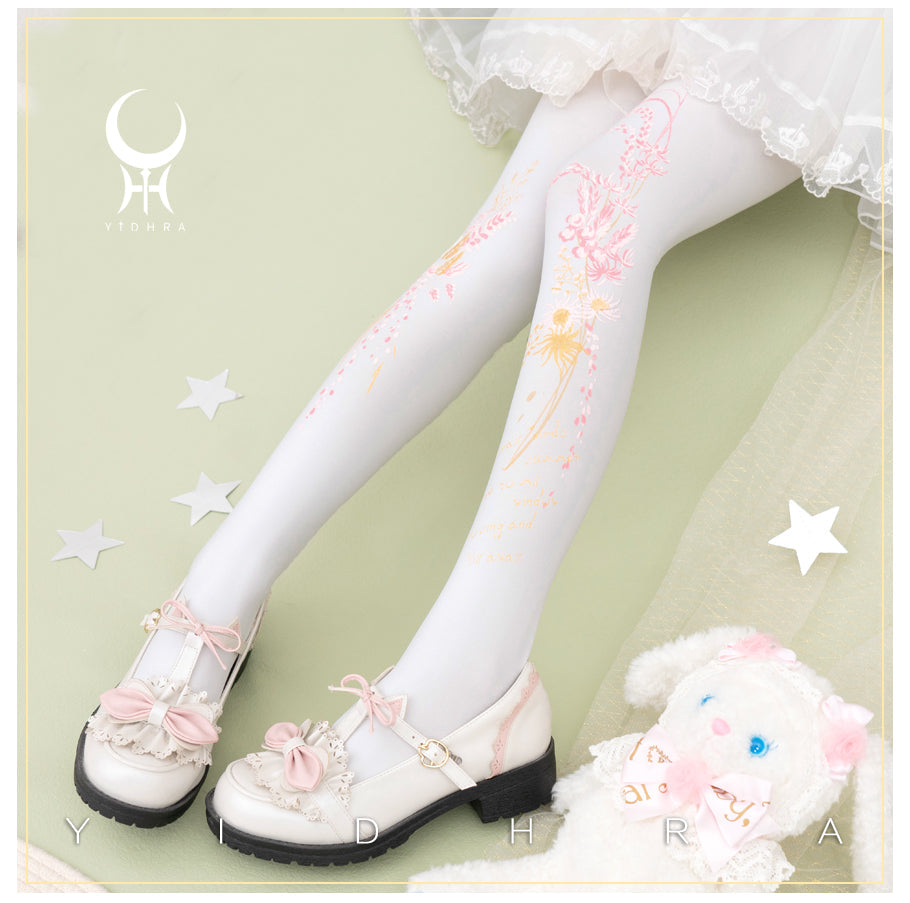 Yidhra - Vintage Flower Printed Panty-hose Spring Summer