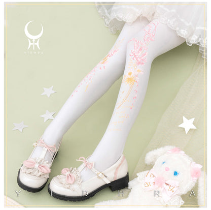 Yidhra - Vintage Flower Printed Panty-hose Spring Summer