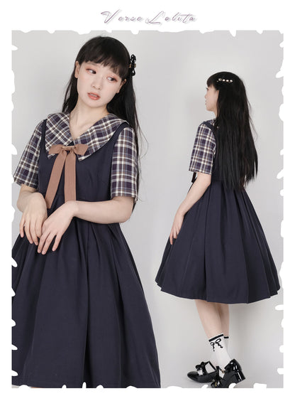 EESSILY - Macaron Waffle - Kawaii Lolita Short Sleeve Summer OP